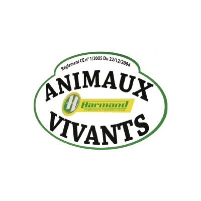 Autocollant "Transport Animaux Vivants" ADHESIF