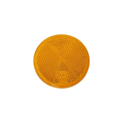 Catadioptre rond ORANGE diamètre 60 mm autocollant P0691