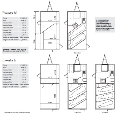 Van Ifor Williams tracté + partie home-car EVENTA Home-car Eventa