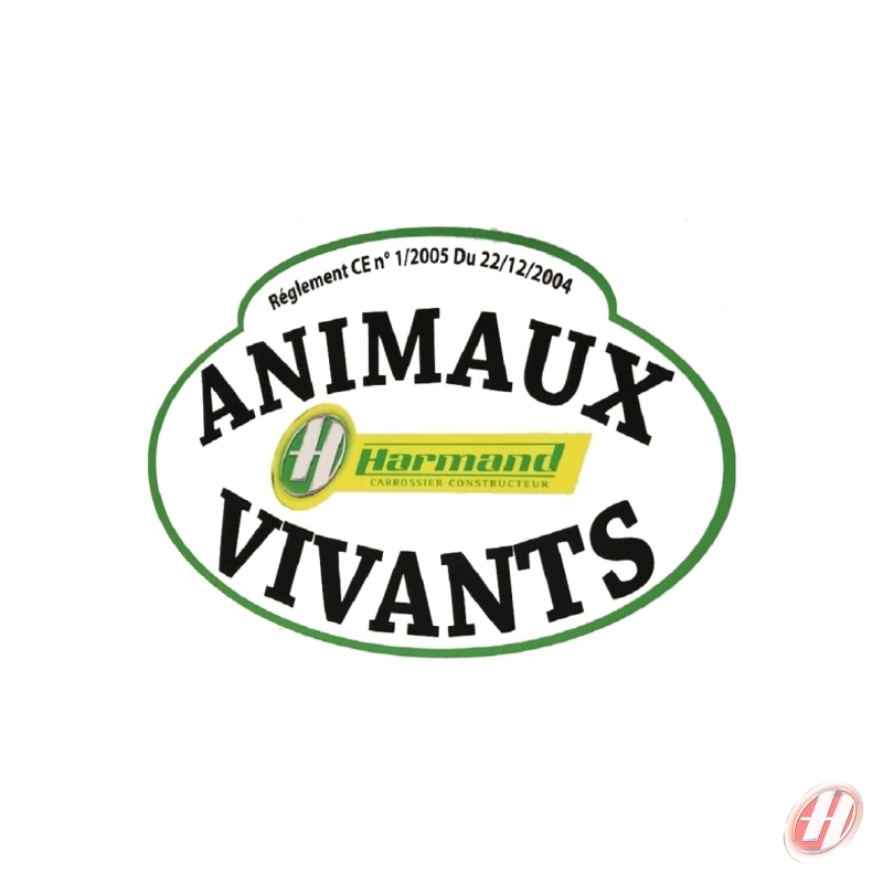 Autocollant "Transport Animaux Vivants" ADHESIF